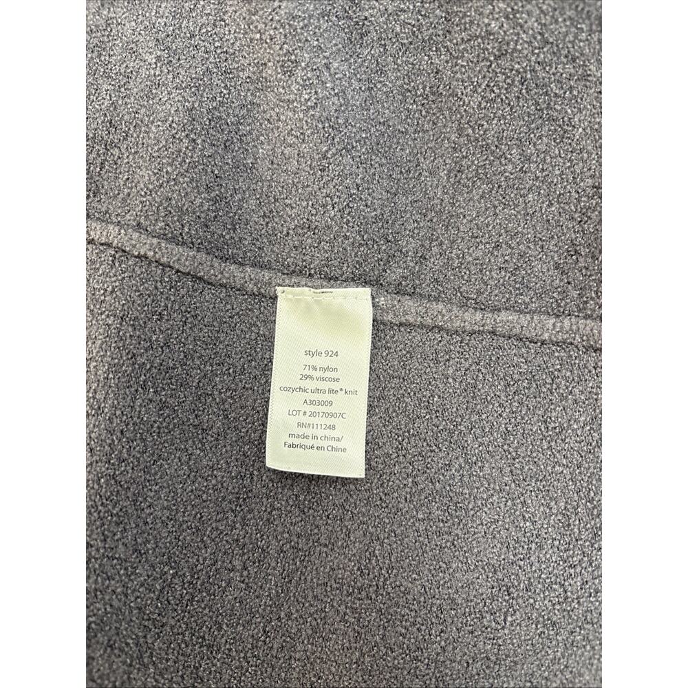 Barefoot Dreams CozyChic Ultra Lite Open Front Cardigan Dusty Blue Gray Pockets - Picture 6 of 10